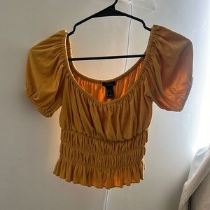 boho ruffle hem top
